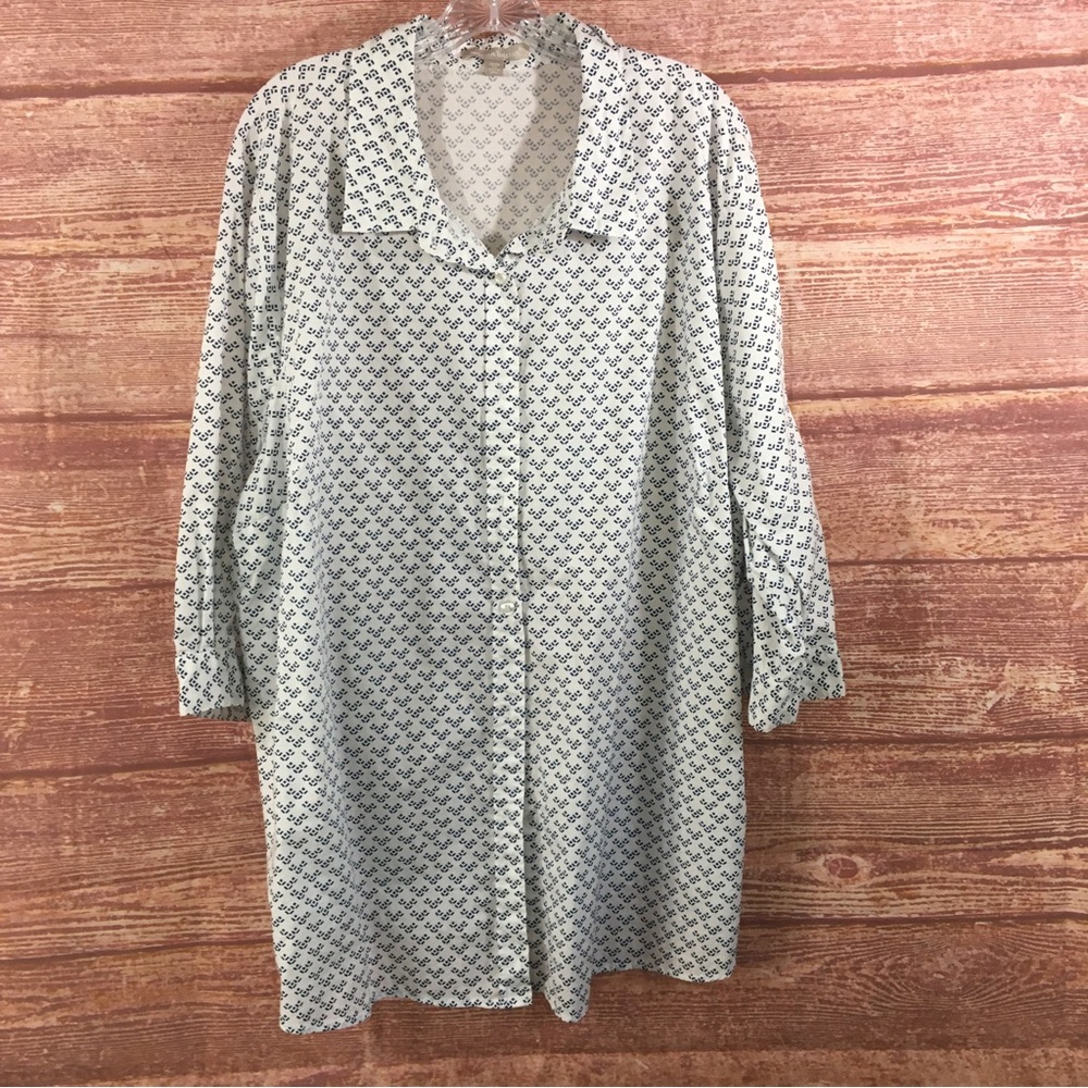 Woman within Button up Top